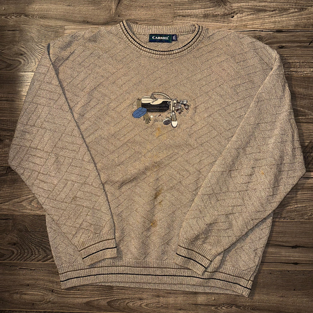 90s Golf Textured Dad Sweater (XL)