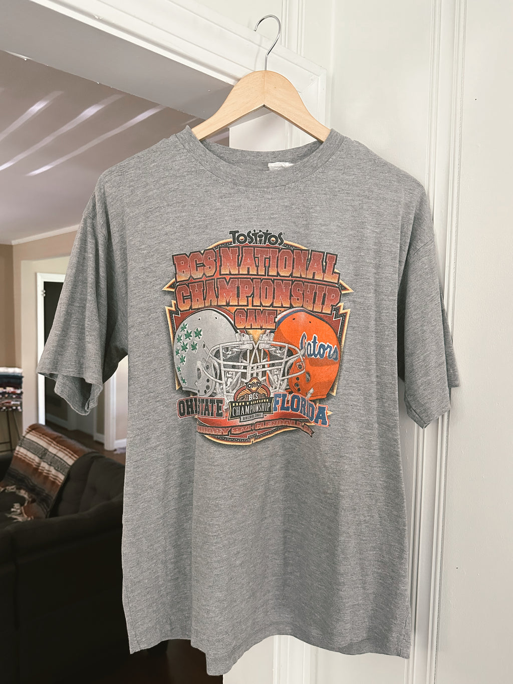 Vtg College Football T-Shirt (L)