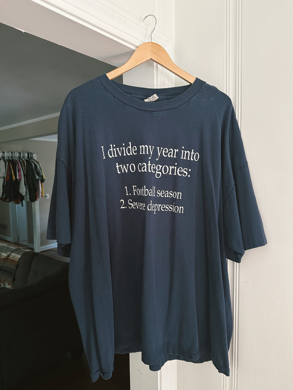 Vtg Football Depression T-Shirt (4XL)