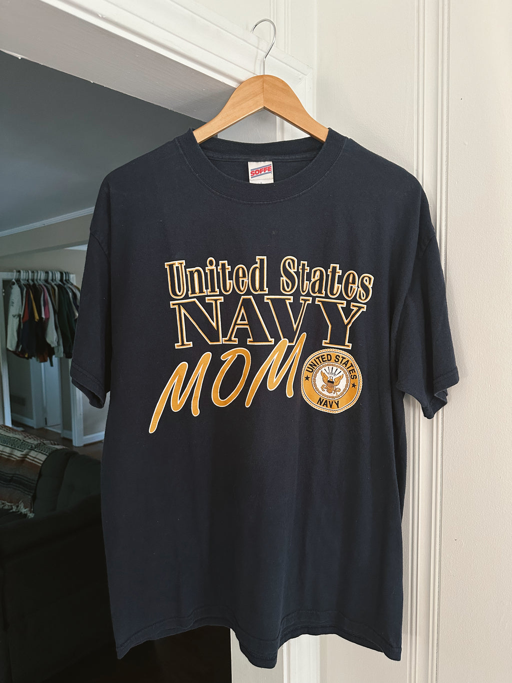 Vtg Navy Mom T-Shirt (L)