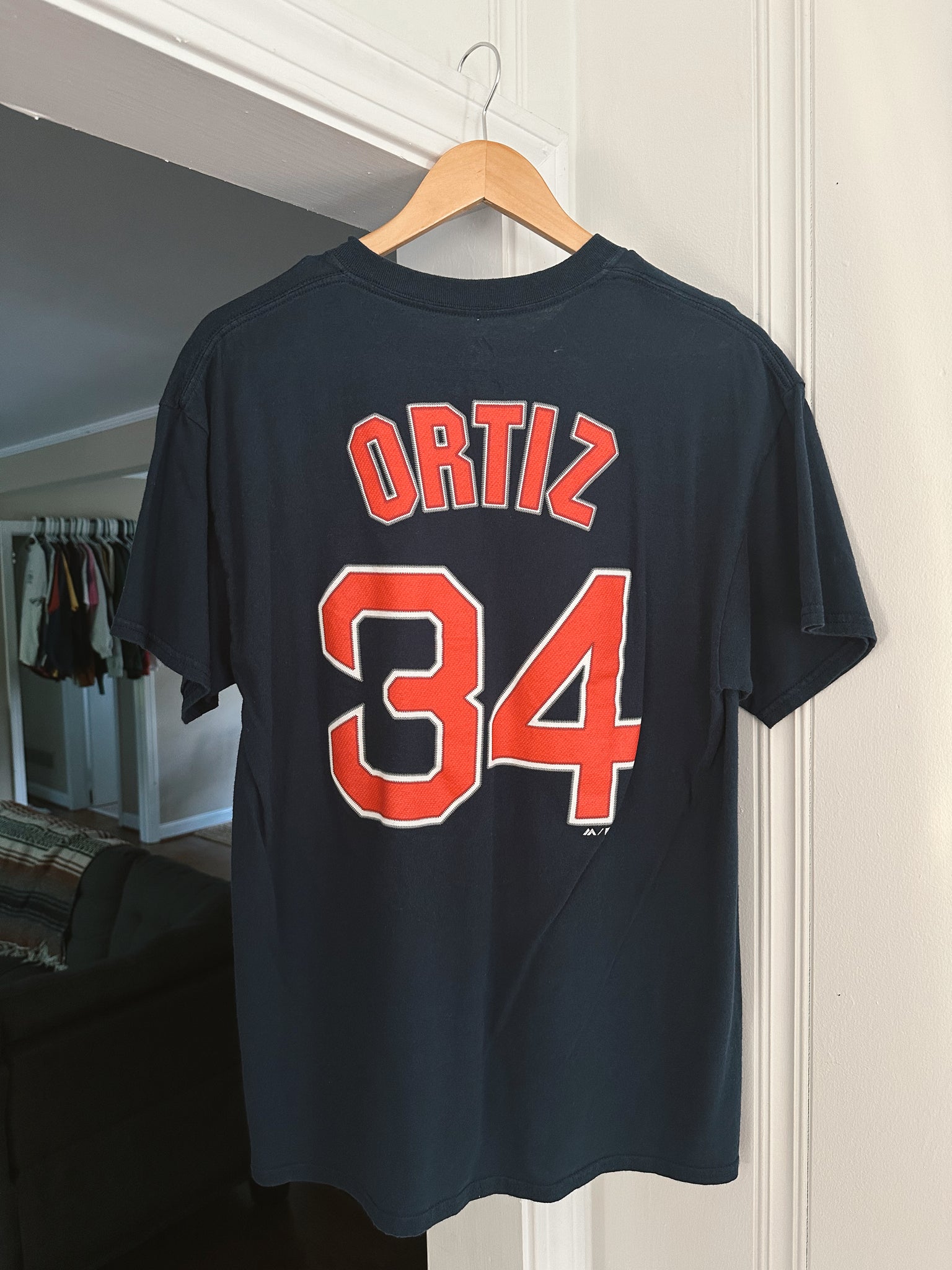 Vtg David Ortiz Red Sox T-Shirt (L)