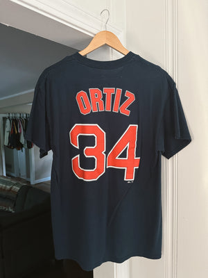 Vtg David Ortiz Red Sox T-Shirt (L)