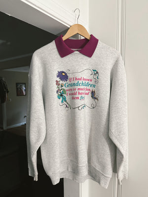 Vtg Grandkids Collard Crewneck (XL)